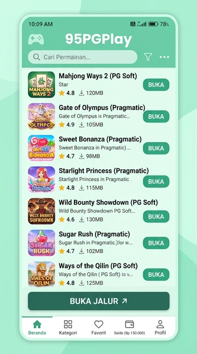 Tampilan link alternatif 95pgplay