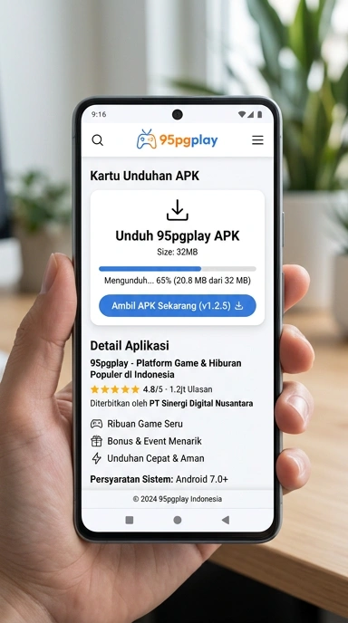 Tampilan halaman APK 95pgplay