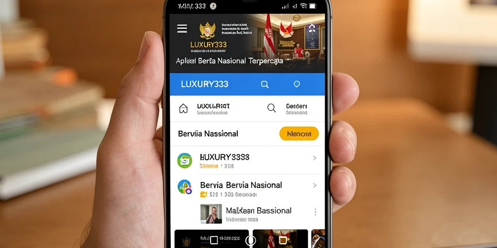 Antarmuka LUXURY333 yang menarik dan informatif untuk berita nasional.